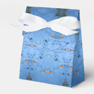 Elegant Blue Asian Coastal Ocean-Inspired  Favour Box