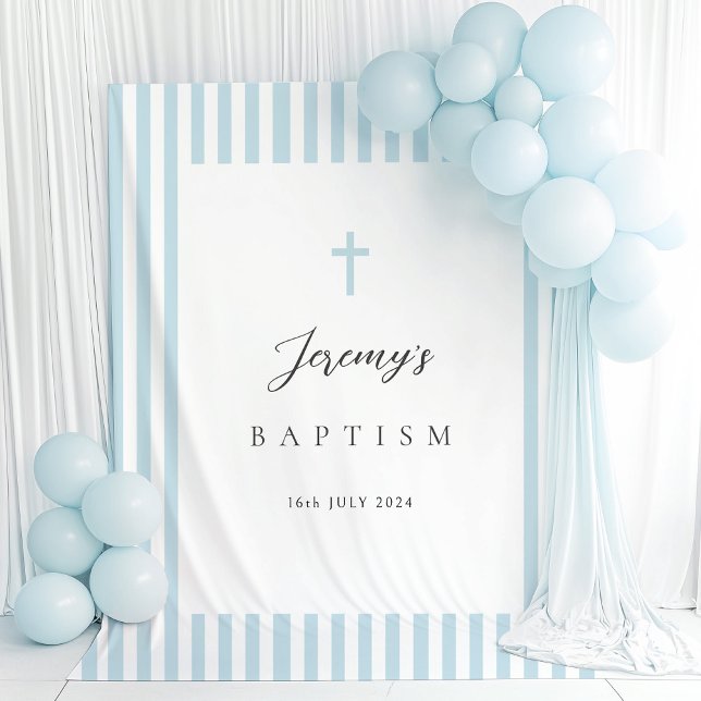 Elegant Blue Baptism Tapestry (Creator Uploaded)