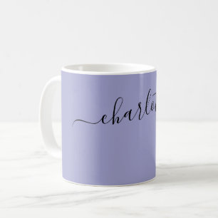 Elegant Blue Bell Colour Modern Name Personalised Coffee Mug