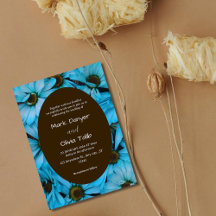 Elegant Blue Board Wedding Invitation Template 
