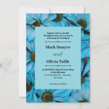 Elegant Blue Board Wedding Invitation Template 