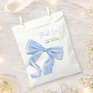Elegant Blue Bow Baby Shower Favour Bags