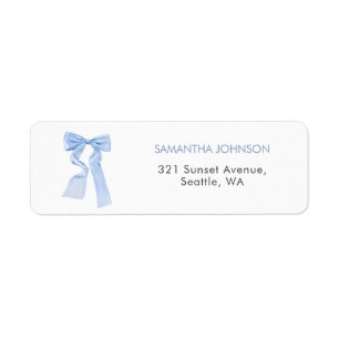 Elegant Blue Bow Coquette Address