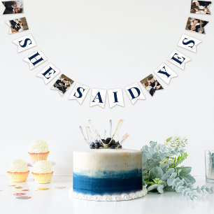Elegant Blue Bridal Shower Bunting