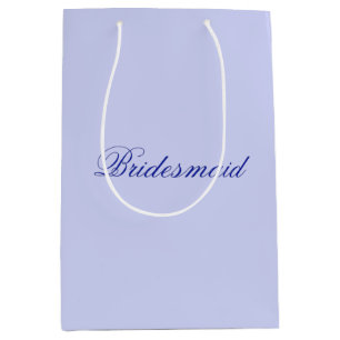 Elegant Blue Bridesmaid Medium Gift Bag