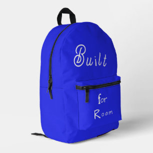 Elegant Blue Built for Roam Cut Sew Printed Backpack