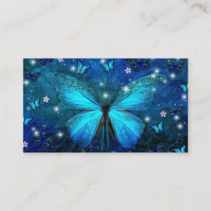 Elegant Blue Butterfly Business Card