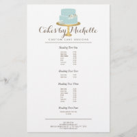 Elegant Blue Cake with Florals Cake Decorating