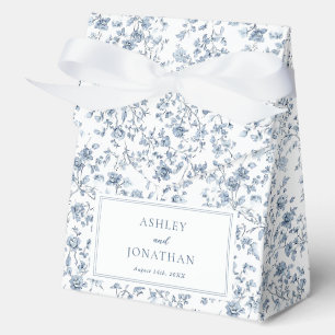 Elegant Blue Chinoiserie Wedding Favour Box