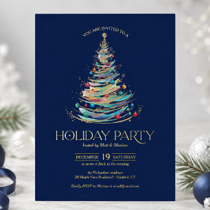 Elegant Blue Christmas Holiday Party
