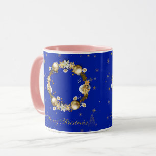 Elegant Blue Christmas♡ Mug