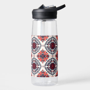 Elegant Blue "Cosmic Interlock" Hydration Flask Water Bottle