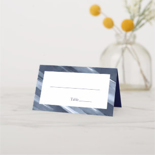 Elegant Blue Custom Place Card