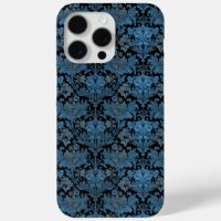 Elegant Blue Damask - Vintage Baroque Floral