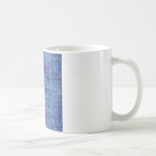 Elegant Blue denim motif vector print pattern art Coffee Mug