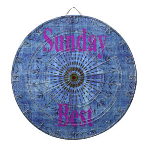 Elegant Blue denim motif vector print pattern art  Dartboard