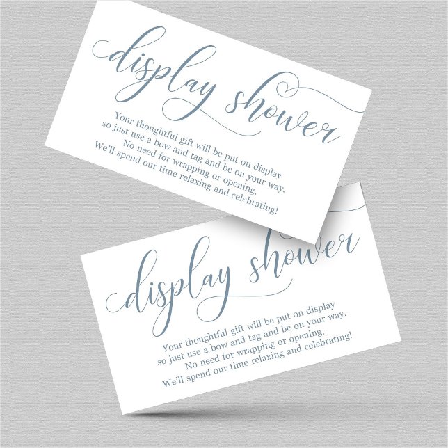 Elegant Blue Display Shower Insert for Invitation (Creator Uploaded)