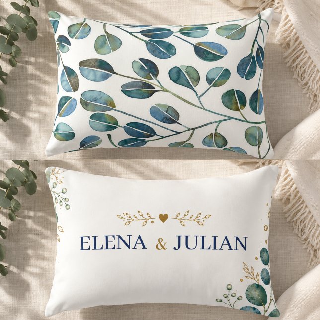 Elegant Blue Eucalyptus  Decorative Cushion (Creator Uploaded)
