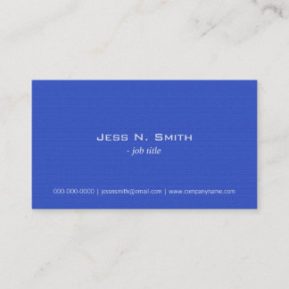 Elegant blue fabric texture simple business cards. business card