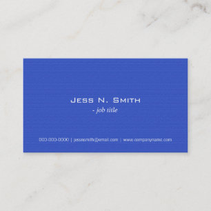 Elegant blue fabric texture simple business cards. card