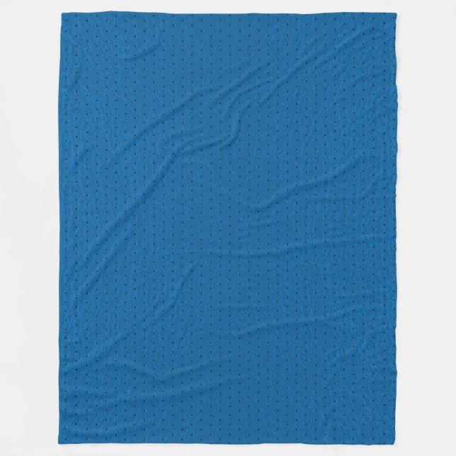 Elegant Blue Faux Leather Vintage Look Fleece Blanket (Front)