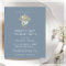 Elegant Blue First Communion Budget Invitation