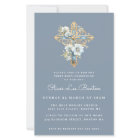 Elegant Blue | First Communion Budget Invitation