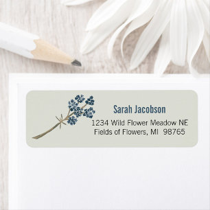 Elegant Blue Floral Botanical Stationery