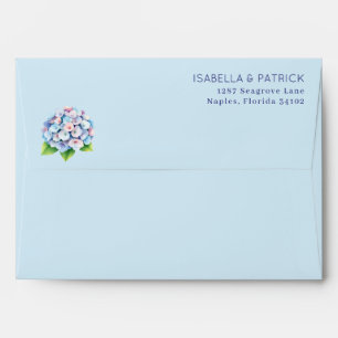 Elegant Blue Floral Illustration Envelope