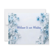 Elegant Blue Floral Invitation Template
