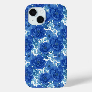 Elegant Blue Floral iPhone Case