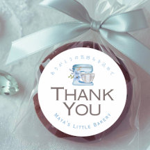 Elegant Blue Floral Mixer Thank You