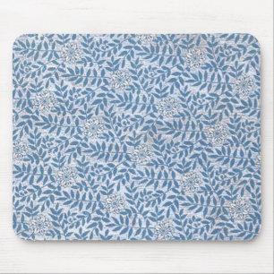 ELEGANT BLUE FLORAL MOUSE MAT