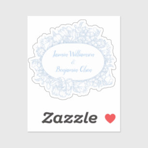 Elegant Blue Floral Open House Wedding Reception I