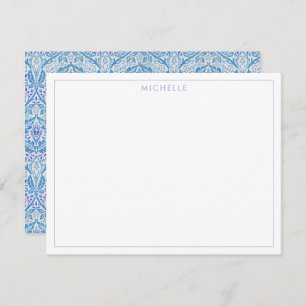 Elegant Blue Floral Pattern Card