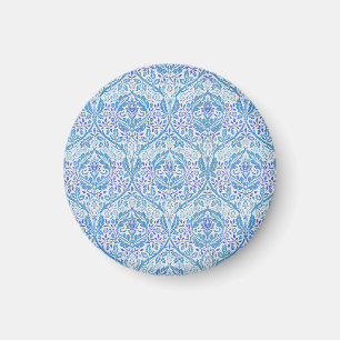 Elegant Blue Floral Pattern Magnet