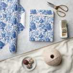 Elegant Blue Floral Pattern Wrapping Paper<br><div class="desc">This is a botanical style image featuring an intricate and elegant blue floral pattern. The design showcases a variety of flowers, leaves, and branches in different shades of blue against a crisp white background. Each element is meticulously detailed, creating a harmonious and sophisticated look that evokes a sense of tranquility...</div>