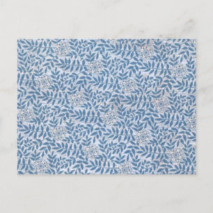 ELEGANT BLUE FLORAL POSTCARD