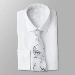 Elegant Blue Floral Tie