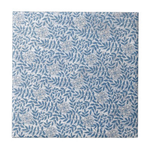 ELEGANT BLUE FLORAL TILE
