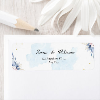 Elegant Blue Floral Watercolor