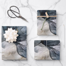 Elegant Blue Floral Watercolor Art