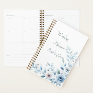 Elegant Blue Floral Wedding Planner