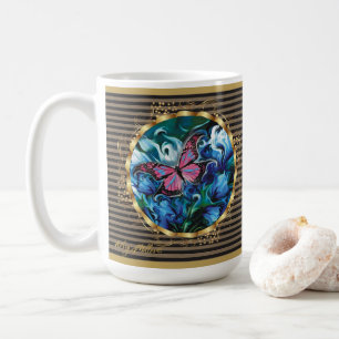Elegant Blue Flowers & Butterfly Mother's Day Mug