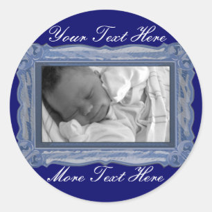 Elegant Blue Frame Stickers
