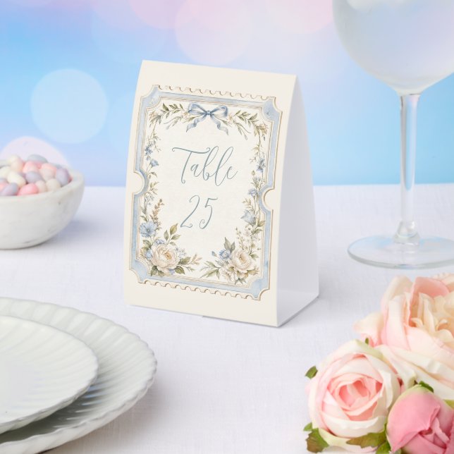 Elegant Blue French Vintage Stamp Wedding  (Insitu(Wedding))