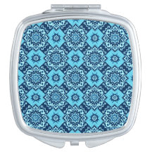 Elegant Blue Geometric Floral Pattern