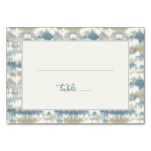 Elegant Blue Geometric Table Number