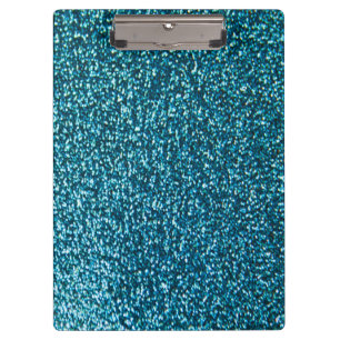 Elegant blue glitter clipboard