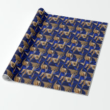 Elegant Blue & Gold Abstract Pattern